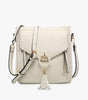 Jen & Co. Layla Faux Suede Whipstitch Crossbody w/ Tassel