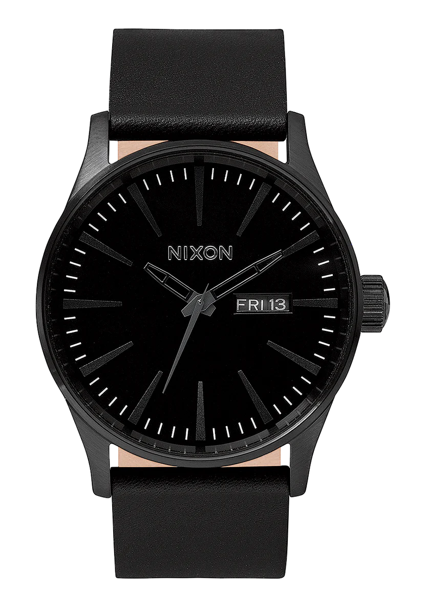 Nixon Sentry Leather Watch