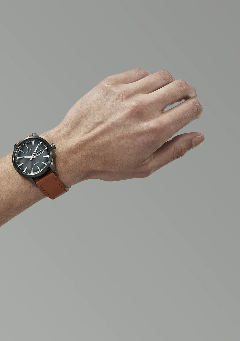 Nixon Sentry Solar Leather Watch