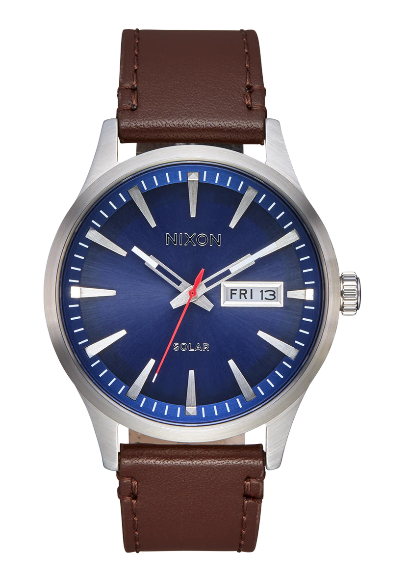 Nixon Sentry Solar Leather Watch