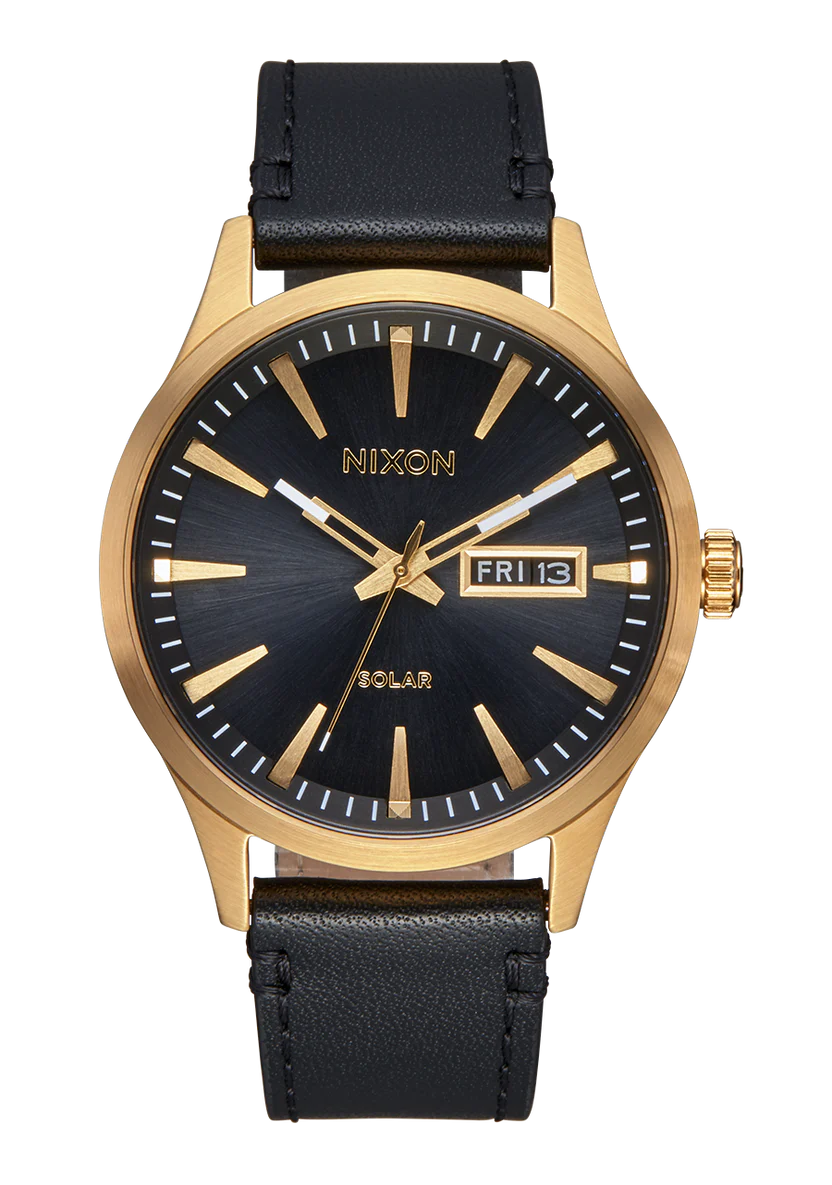 Nixon Sentry Solar Leather Watch