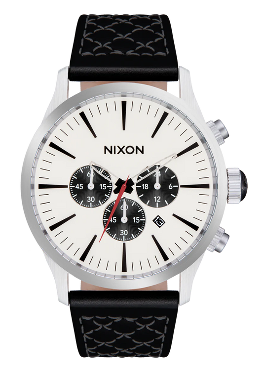 Nixon Sentry Chrono Leather Watch
