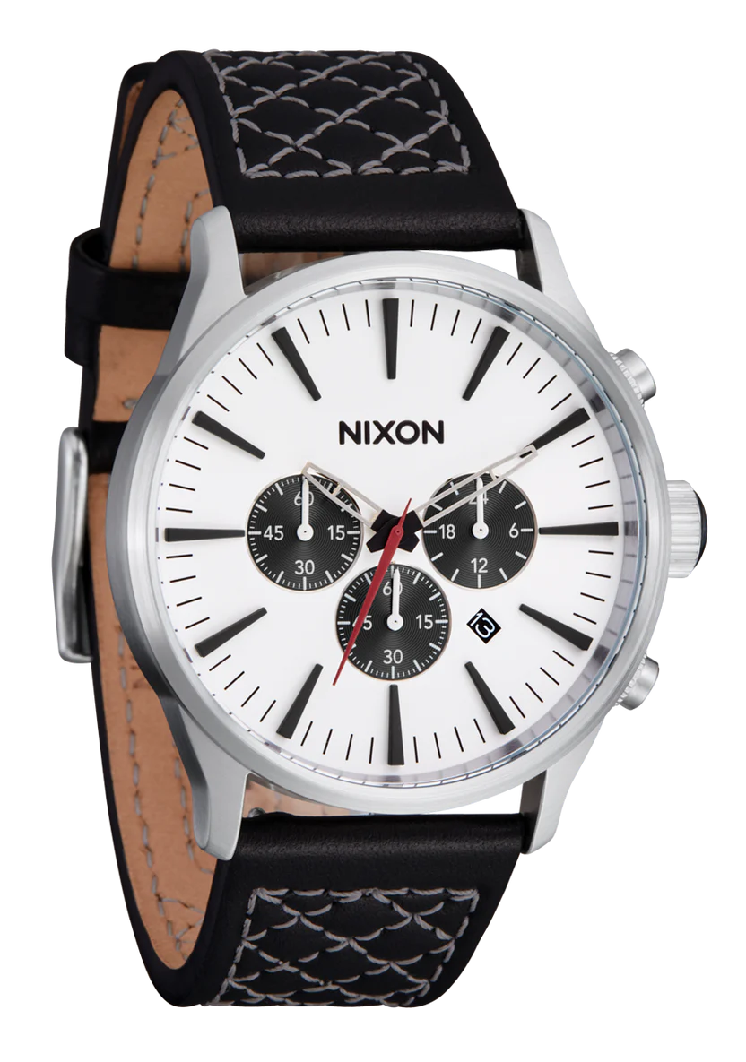 Nixon Sentry Chrono Leather Watch