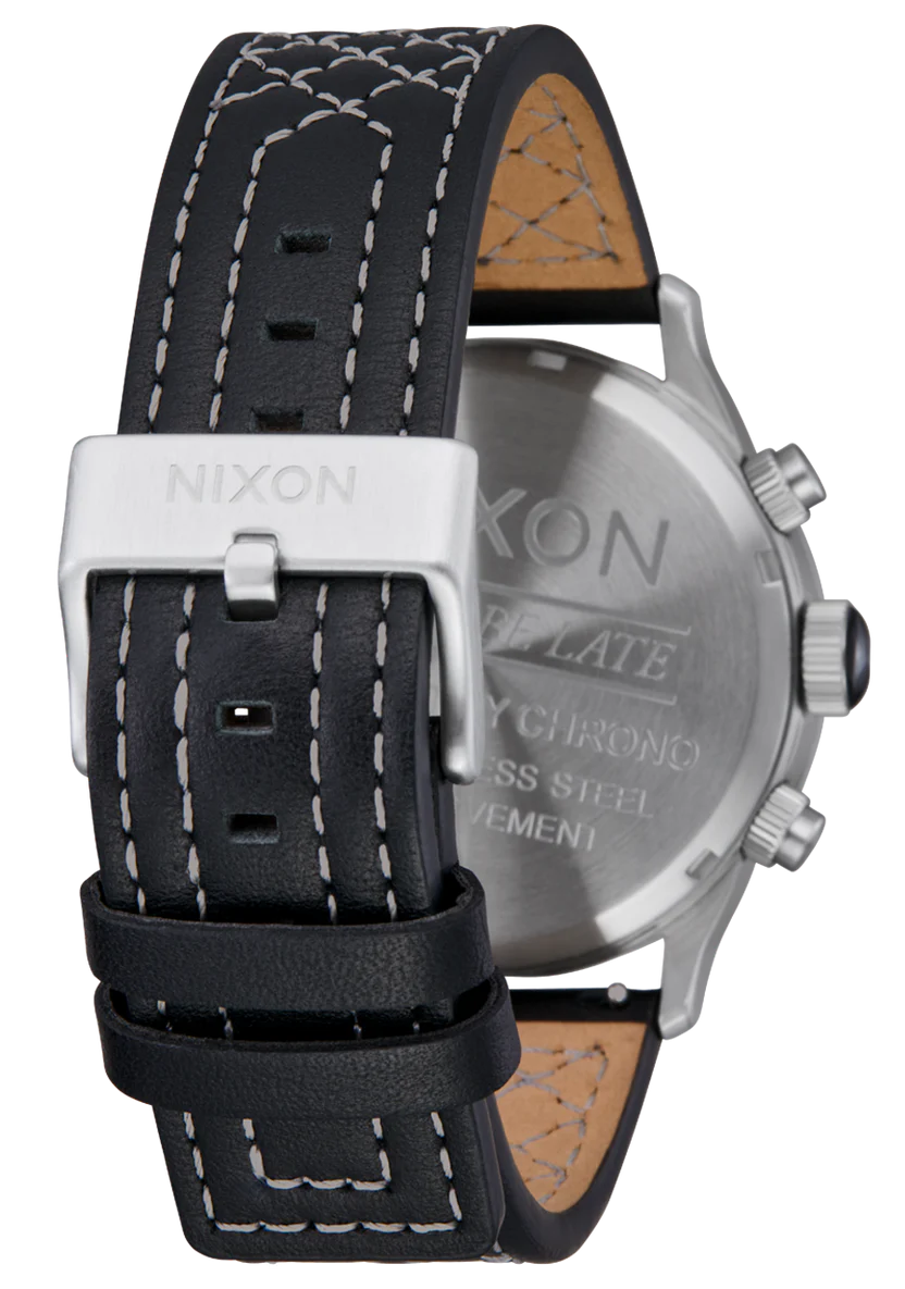 Nixon Sentry Chrono Leather Watch
