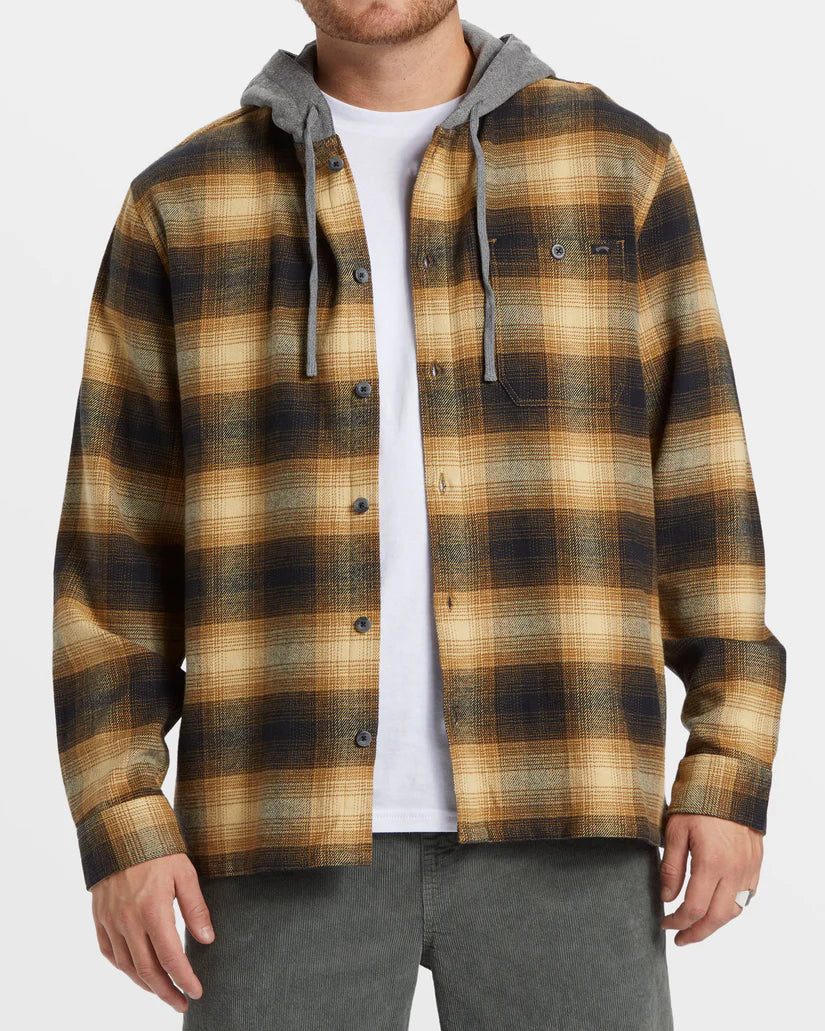 Baja Hooded Long Sleeve Flannel Shirt