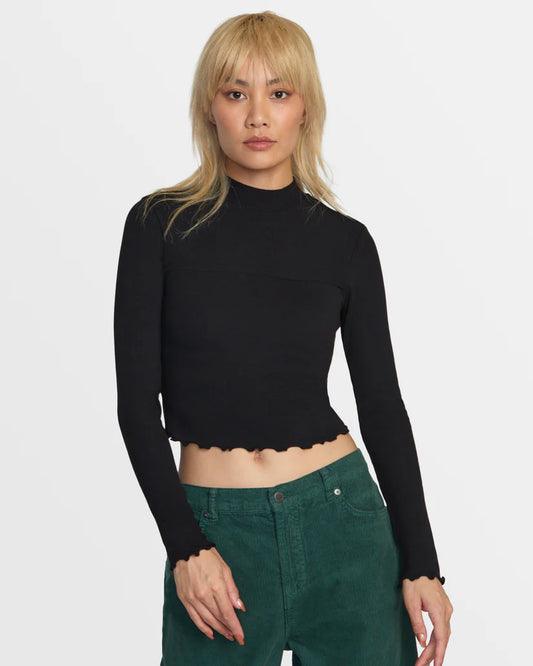 SAVED LONG SLEEVE LONG SLEEVE CROP TOP