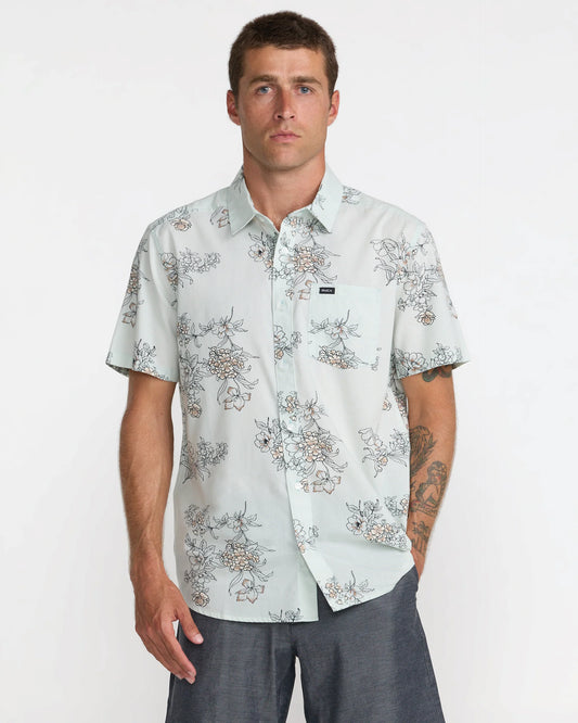 RVCA Men's Botanical Short Sleeve Button Up