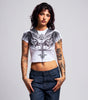 Affliction Women's Death Eyes Baby Tee