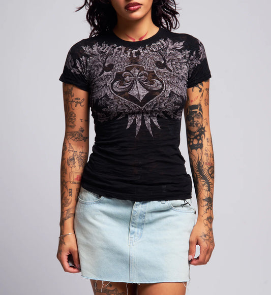 Affliction Women's Wash Burnout Tee