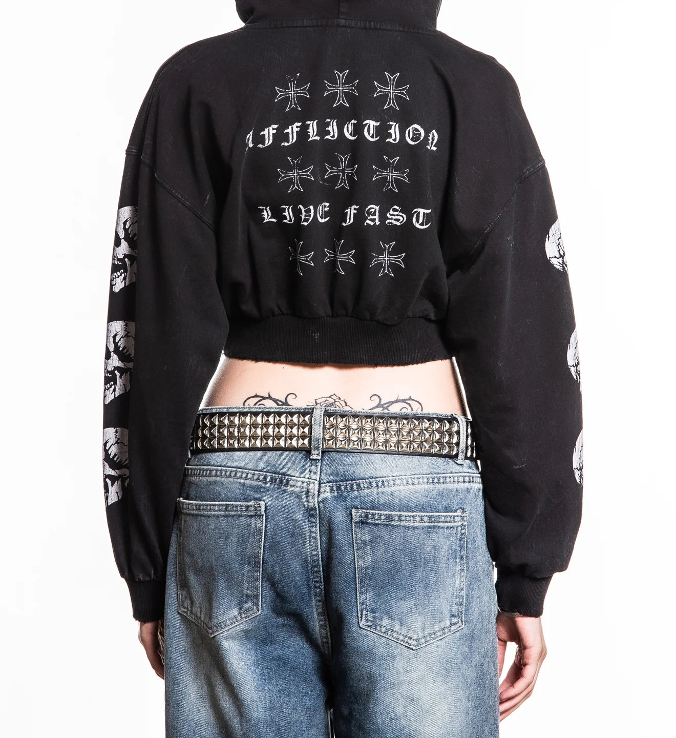 Affliction Women's Free Mind Crop P/O Hoodie