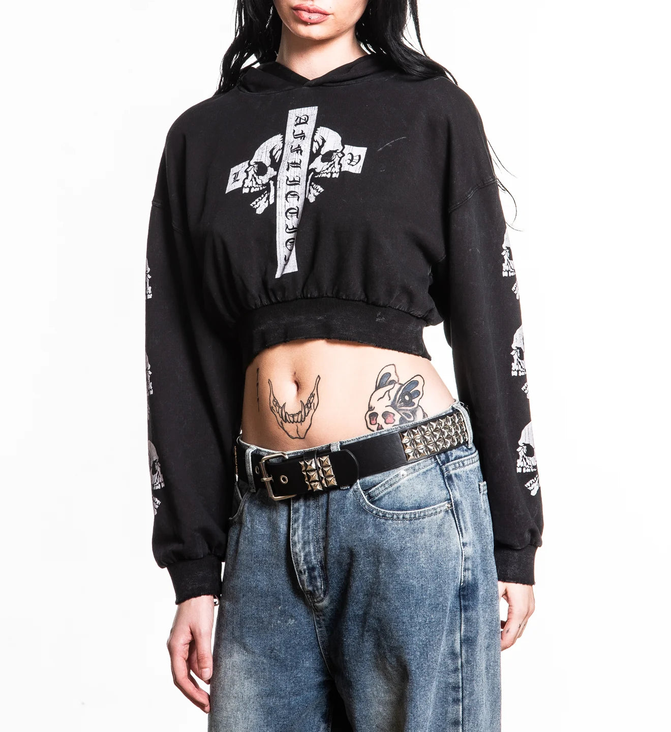 Affliction Women's Free Mind Crop P/O Hoodie