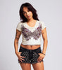 Affliction Women's Featherlight S/S Baby Vneck