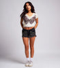 Affliction Women's Featherlight S/S Baby Vneck