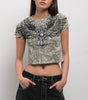 Affliction Ayala Camo Crop T-Shirt