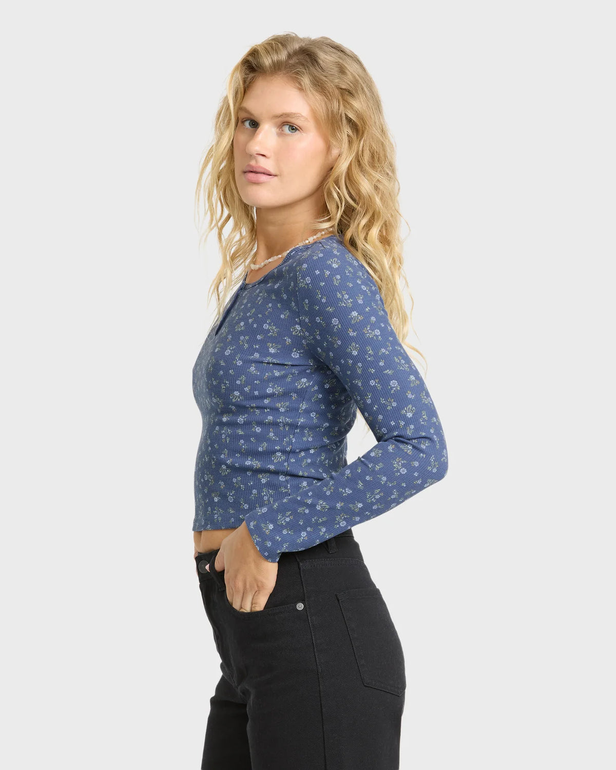 Billabong Women's Jamie Long Sleeve Knit Thermal Top