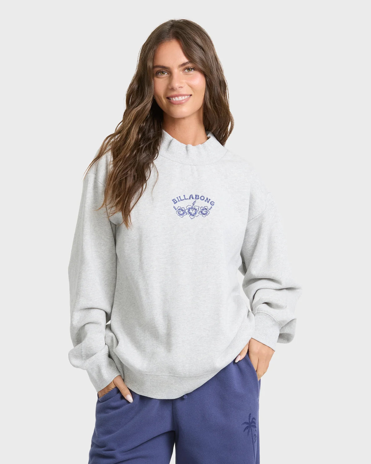 Billabong Women's Koa Mock Neck Fleece Sweatshirt