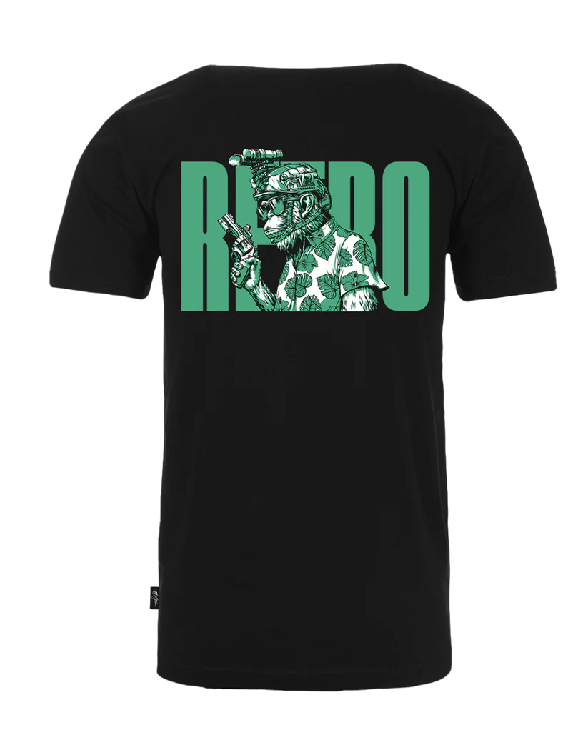 Retro Rifle Chill Chimp Tee