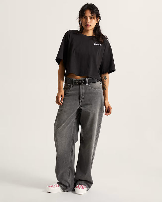 Vans Women's Classic Script Cropped T-Shirt