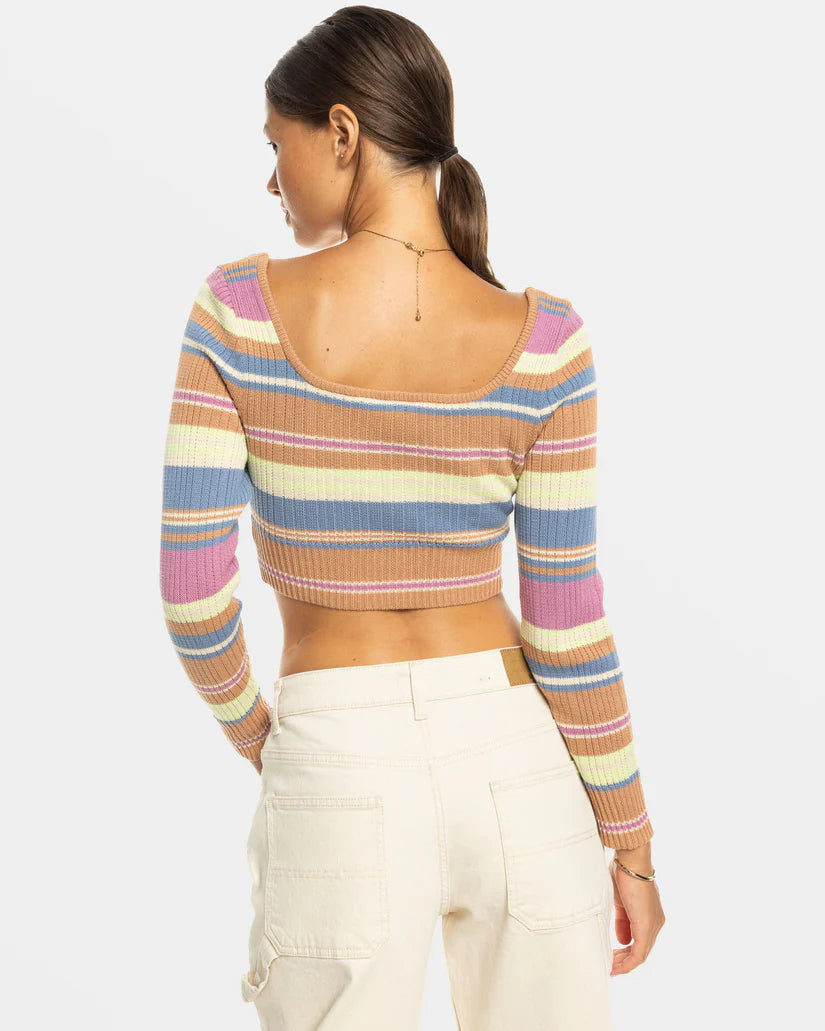 Sunshine Day Cropped Sweater Top