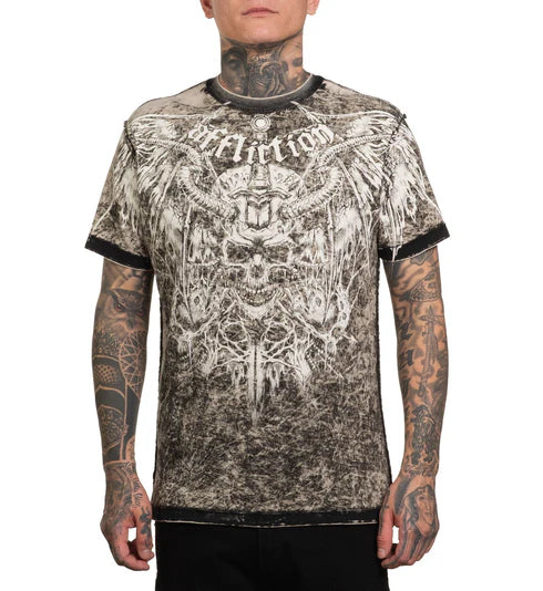 Affliction Mens Electric Fire Reversable Tee