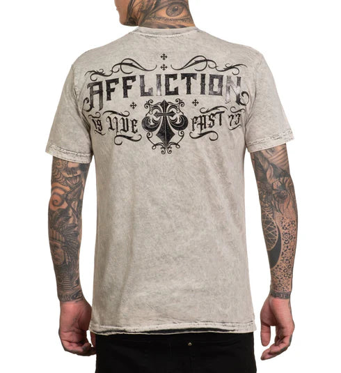 Affliction Mens Electric Fire Reversable Tee