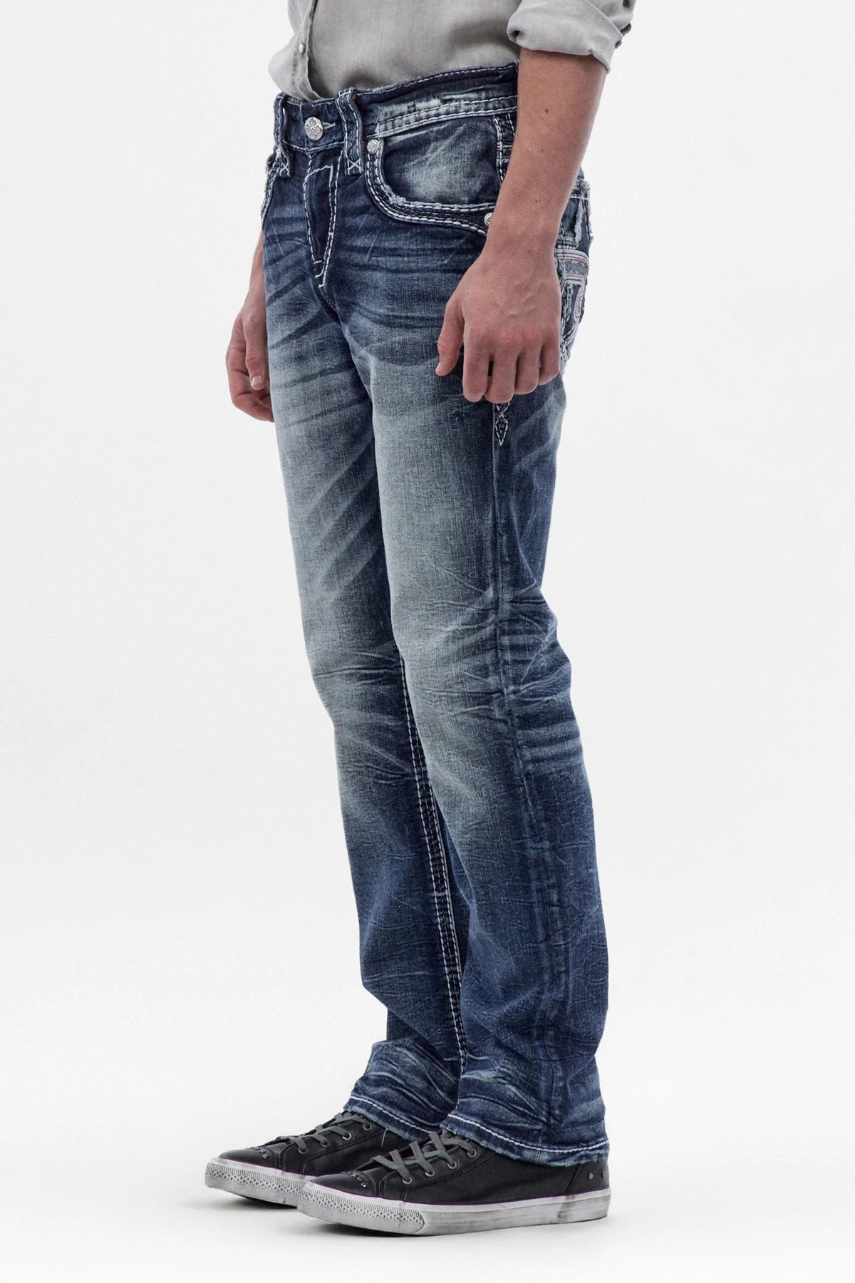 Rock Revival Men's Finley Straight Leg Jeans