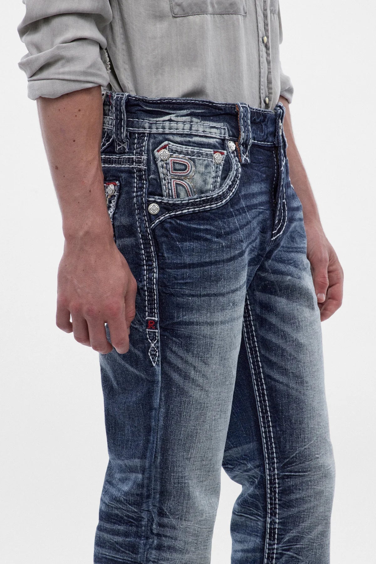 Rock Revival Men's Finley Straight Leg Jeans