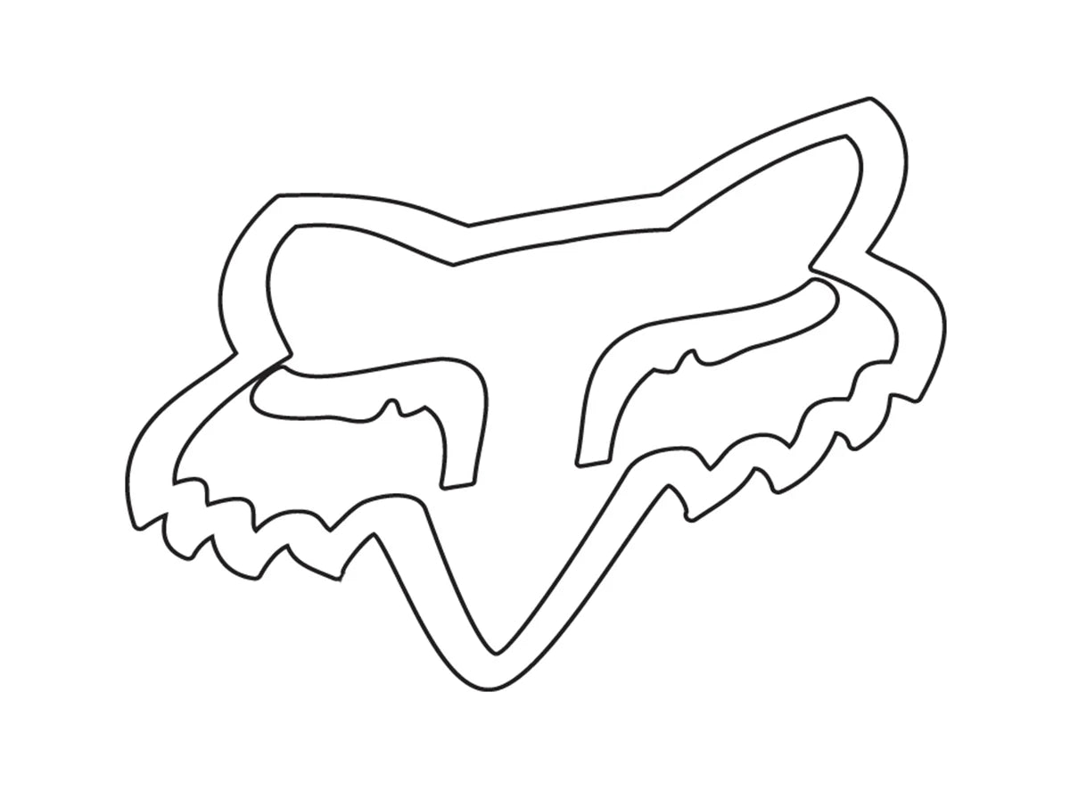 Fox Head TDC Sticker - 2" White