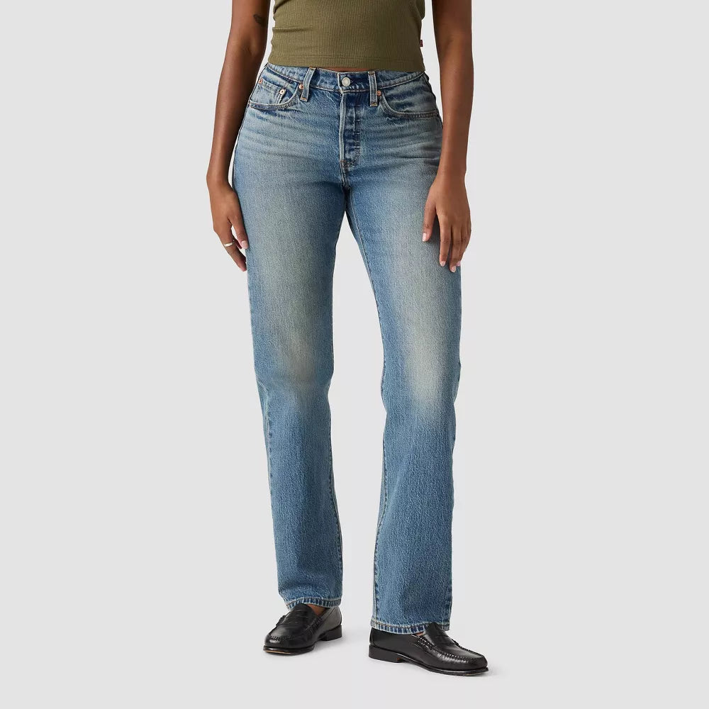 Levi's Women's 501 Curve High-Rise Straight-Leg Jeans