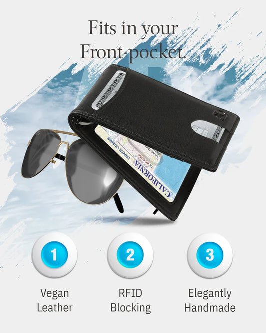 Access Denied Money Clip Bifold Wallet w/Pull Strap