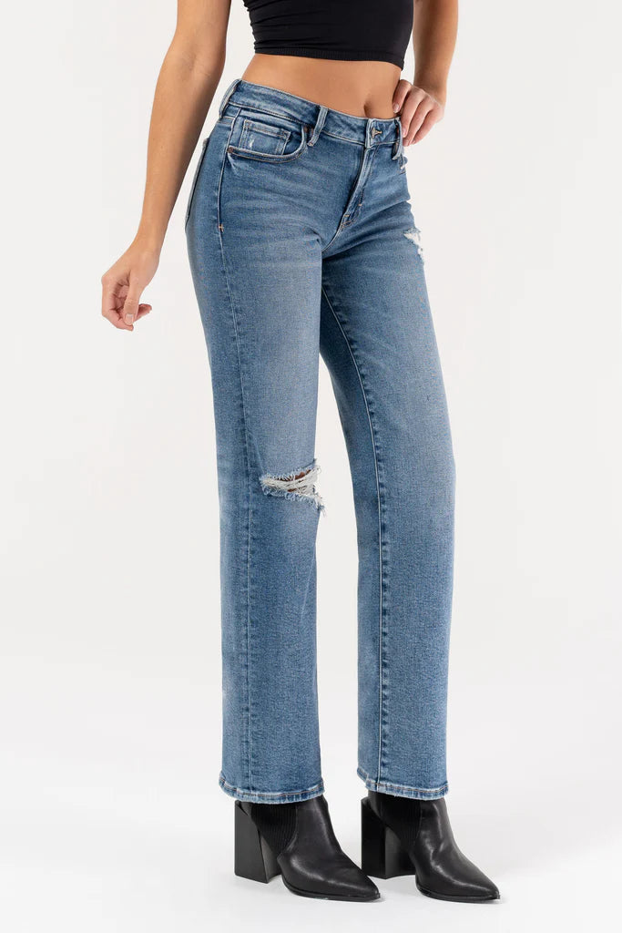Hidden Jeans Distressed Stretch Straight