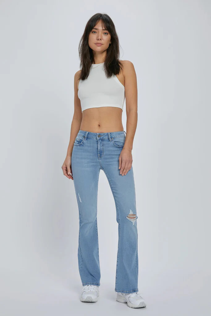 Hidden Jeans Medium Light 31" Inseam Low Rise Grinded Flare