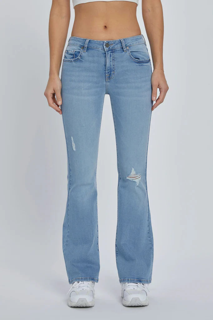 Hidden Jeans Medium Light 31" Inseam Low Rise Grinded Flare