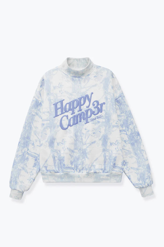 Happy Camp3r Blue Camo Mockneck Sweatshirt