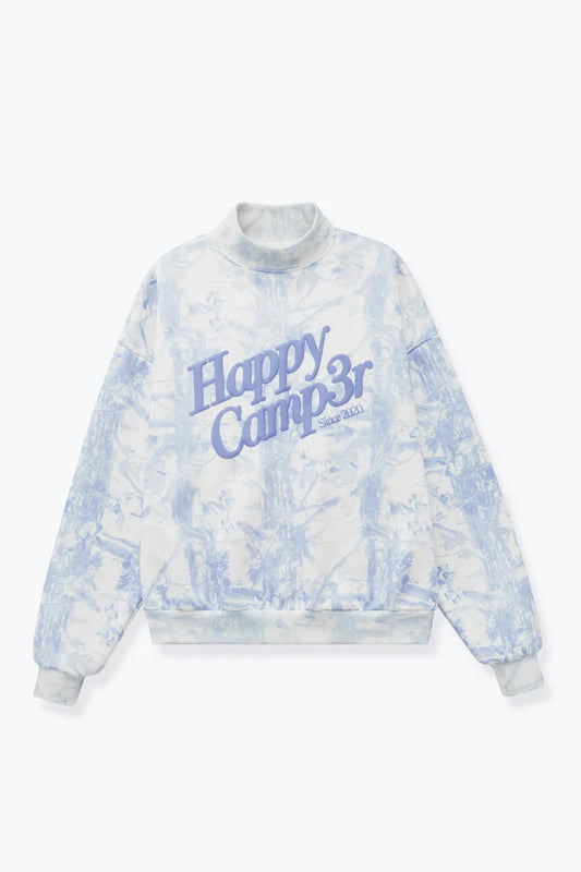 Happy Camp3r Blue Camo Mockneck Sweatshirt