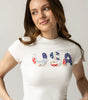 Happy Camp3r Women's USA Patchwork Baby Tee