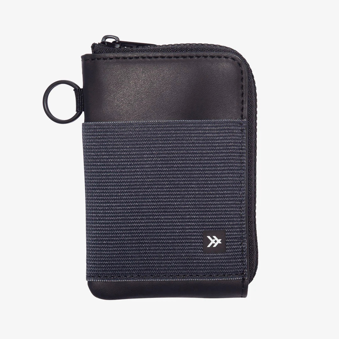 Thread Leather Zipper Wallet