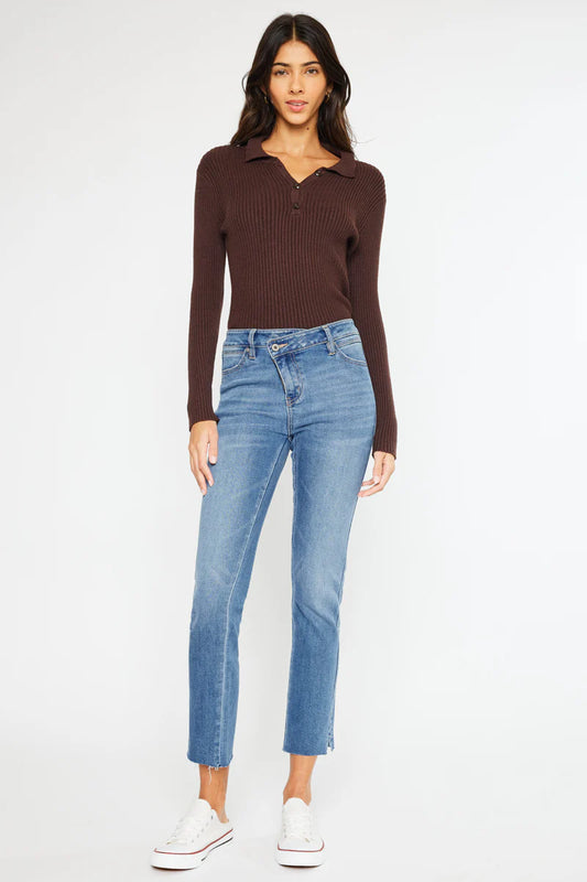 Nava High Rise Slim Straight Leg Jeans