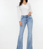 Selena Mid Rise Double Waist Band Flare