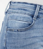 Selena Mid Rise Double Waist Band Flare