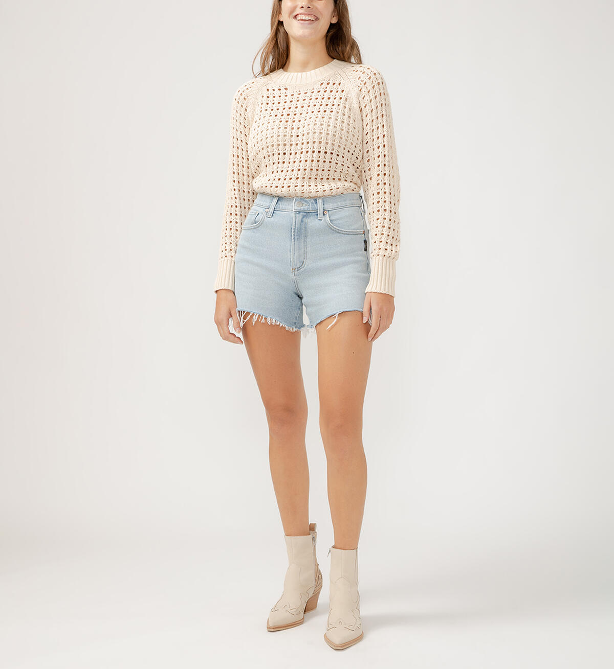 Silver Sure Thing High Rise Shorts