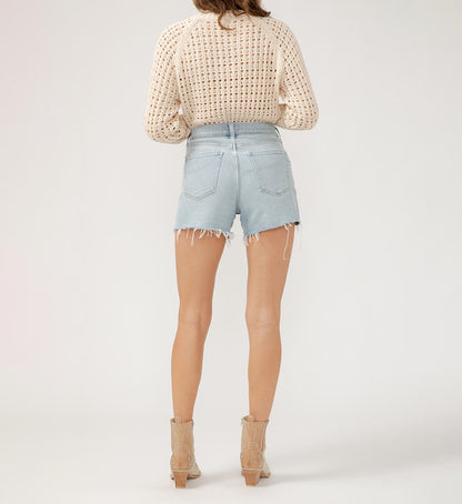 Silver Sure Thing High Rise Shorts