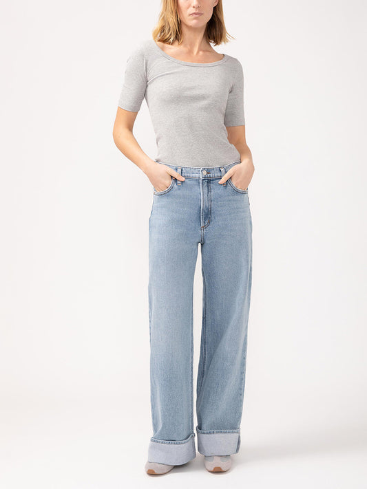 Silver Highly Desirable High Rise Wide Leg Jeans