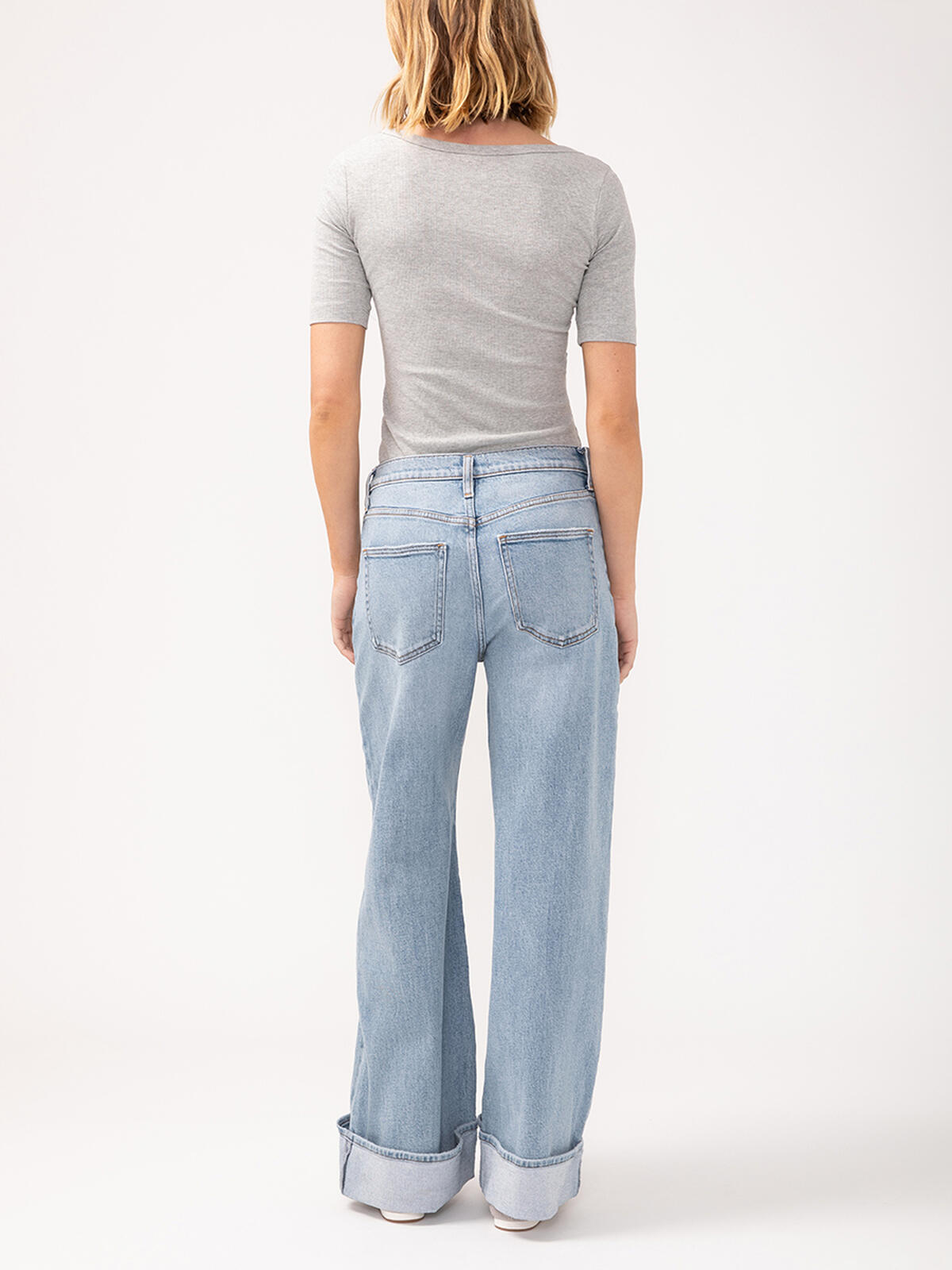 Silver Highly Desirable High Rise Wide Leg Jeans