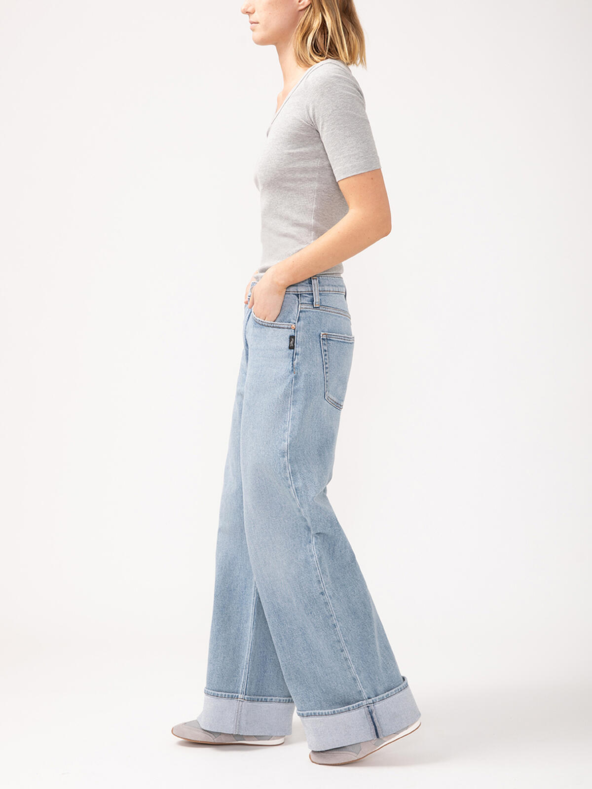 Silver Highly Desirable High Rise Wide Leg Jeans