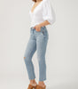 Silver Most Wanted Mid Rise Ankle Straight Leg Jeans