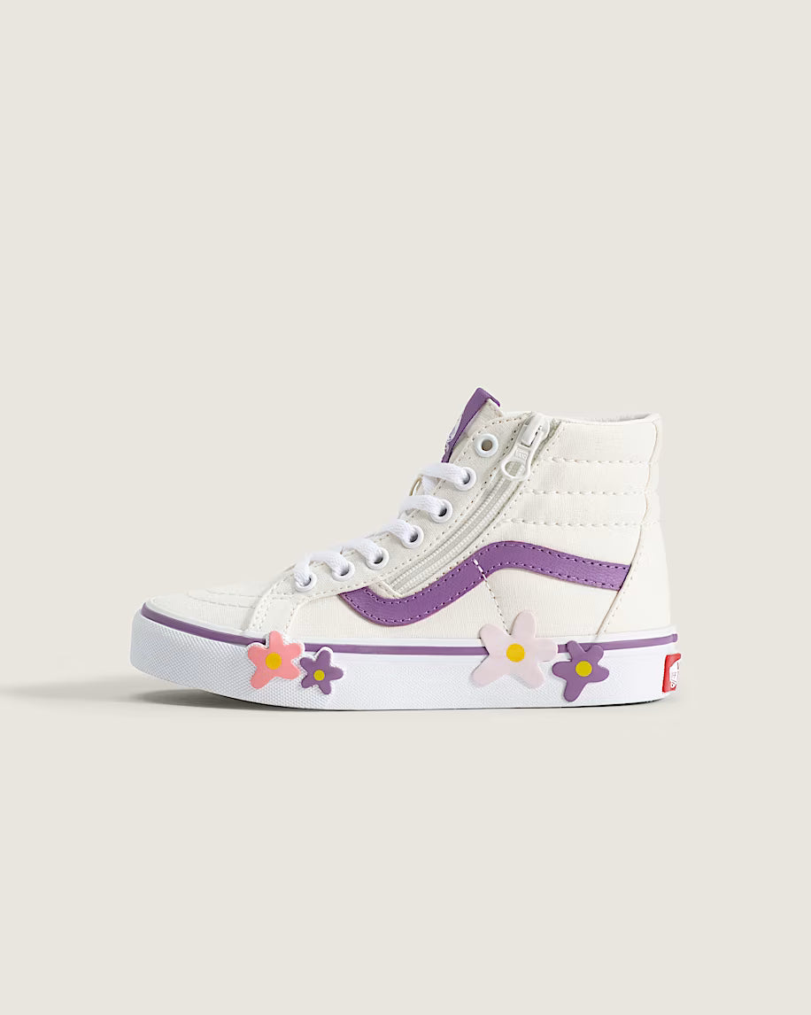 Vans Kid's Sk8-Hi Reissue Side Zip Flower Shoe