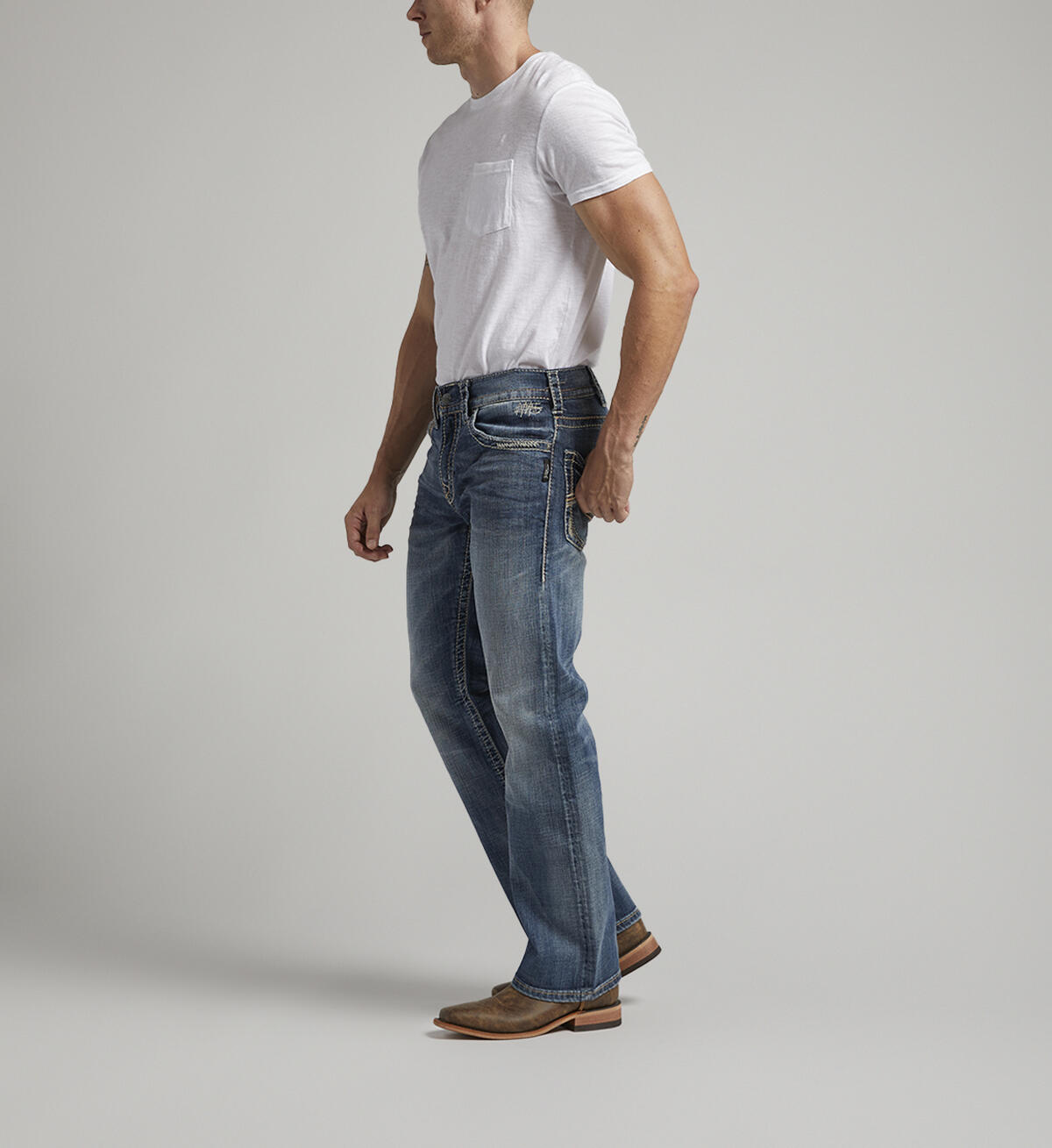 Silver Zac Relaxed Fit Straight Leg Jeans