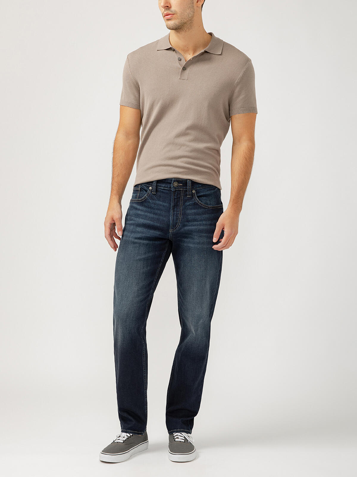 Silver Men's Eddie Relaxed Fit Slim Straight Leg Jeans