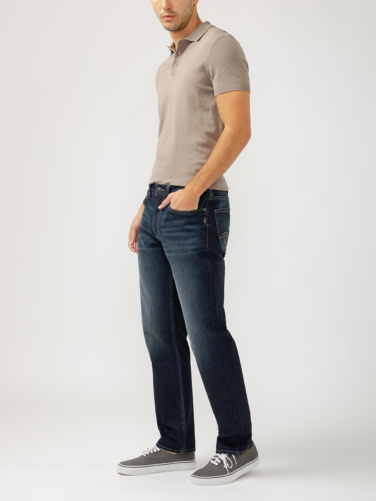 Silver Men's Eddie Relaxed Fit Slim Straight Leg Jeans